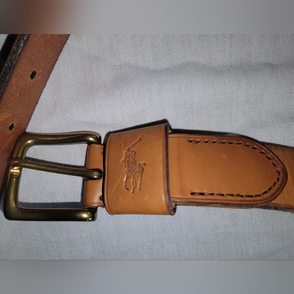 Ralph Lauren Tan Leather Men's Belt